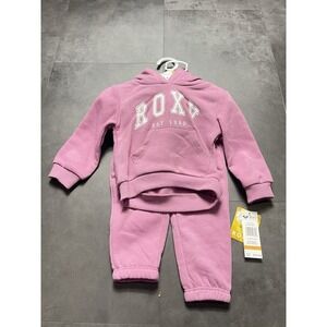 Girls 12 Month ROXY Lavender Logo Sweatsuit. NWT! F-157